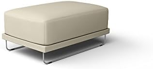 Comfort Works Custom Made SLIPCOVERS for Tylosand Footstool Sand Beige