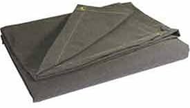 9.93 Oz Flame Resist Canvas Tarp Olive Drab, 10'X12'