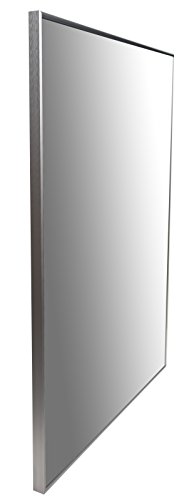 Nielsen Bainbridge 24x30 Rectangular Aluminum Wall Mirror | Vanity Mirror, Bedroom or Bathroom | Hangs Horizontal or Vertical | Nickel - Thumbnail 5