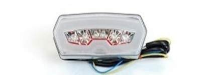 Honda Grom CLEAR Tail Light w/ Integrated Turn Signals & HD Relay, 2014-17 Honda Grom / Grom SF LED Tail Light CLEAR