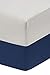 Everyday Kids 2-Pack Fitted Crib Sheets, 100% Soft Breathable Microfiber Baby Sheet, Fits Standard Size Crib Mattress 28in x 52in, Navy Nursery Sheet and Gray Nursery Sheet