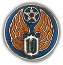 US Air Force 10th Air Force Lapel Pin