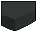 SheetWorld Fitted Crib / Toddler Sheet - Solid Black Woven - Made In USA
