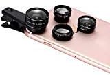 Azomovic 5 in 1 Cell Phone Lens 0.63X Wide Angle Lens 15X Macro Lens 198° Fisheye Lens 2X Telephone Lens and CPL Professional for iPhone 8,7,6, 6s, X, Samsung, HTC, Nexus, iPad & Smartphones