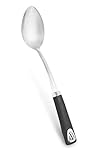 Internet’s Best Stainless Steel Serving Spoon With Rubber Grip | Solid Cooking Buffet Spoon | Kitchen Utensil