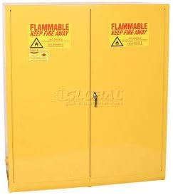 Eagle Mfg Drum Cabinet 110 Gal. Capacity Vertical Manual Close Flammable W/Drum Supports (1955)