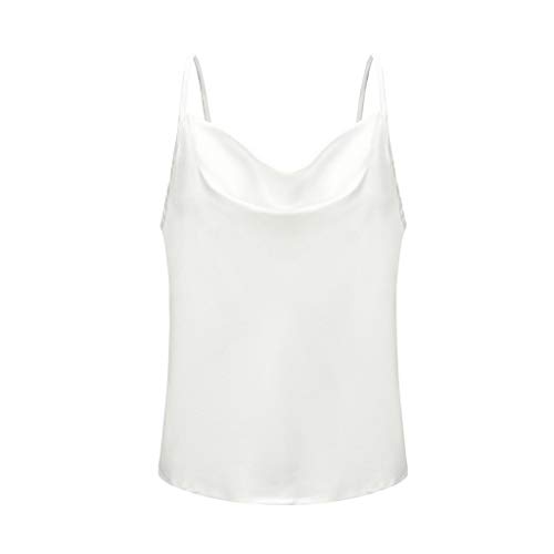 XOWRTE Women's Tank Tops Sexy Solid Color Adjustable Casual Basic Strappy Blouse