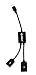 Inteset USB 2.0 & Micro USB OTG Y Cable for Controlling The F-TV Stick, Pendent, or Cube, Supports Wireless Keyboards and The IReTV for Universal Remote Control. (IReTV not Included)