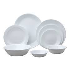 Corelle Livingware Winter Frost White Dinner Set, 30-Pieces