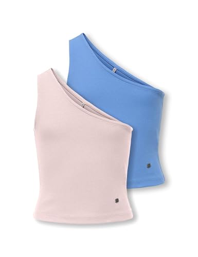 ONLY Kognessa Life JRS Lot de 2 Hauts Oneshoulder, Regatta., 146-152