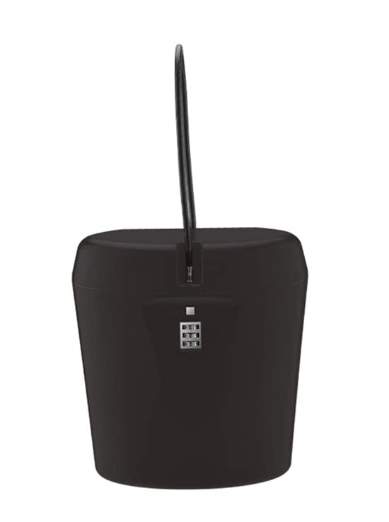 Portable Travel Safe Lock Box Mini Lockbox with 3 Digit Combination Lock, Small Safe for Phone, Money & Valuables (Black)