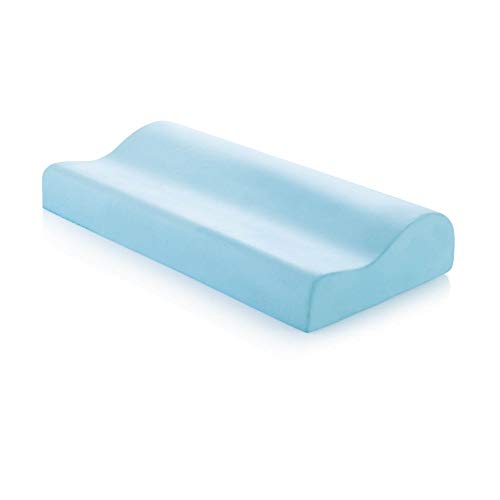 Malouf Gel Infused Dough Memory Foam Contour Pillow with Removable