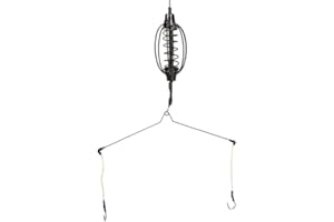 ZGLUZP Carp Fishing Feeder Baits Cage, Spring Fish with Holder, Inline Methods Tackle Baits Cage Hook Rigs Set Sinkers Feeder Tackle Fishing Sinkers