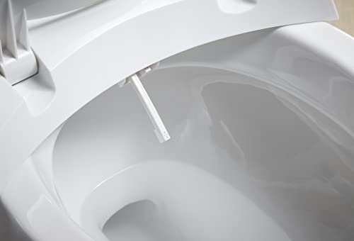 KOHLER PureWash M300 Manual Elongated Bidet Toilet Seat, White Handle, Quiet-Close Lid Prevents Slamming, Toilet Bidet, Easy Installation with Quick-Release Hinges, Self-Cleaning Wand