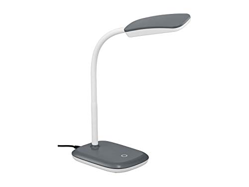 Reality Leuchten R52431187 Boa A+ LED Desk Light, Acrylic, 3.5 Watt, Integrated, Titanium, 25 x 11 x 36 cm