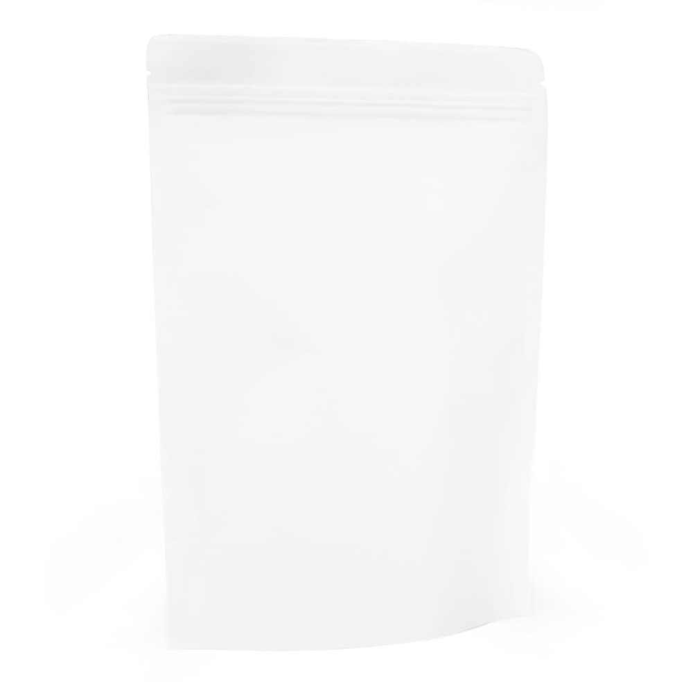 Evergreen Goods 170x240mm White Kraft Ziplock Bags, Reusable, Foil Lined & Heat Sealable Food Pouches for Food Storage, Coffee, Tea, Beans, Nuts, Dried Fruits