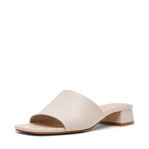 Steve Madden Women's Montgomery Heeled Sandal, Bone Leather, 7