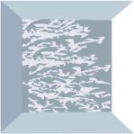 Stained Glass Supplies 3x3 inch clear gluechip bevels 6 pack