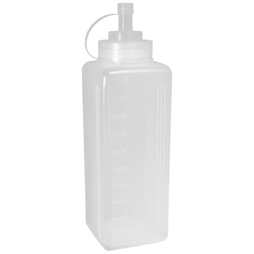 Hohopeti Paquete Botellas de Plástico Botellas Exprimibles | Rellenables Exprimibles Dispensador para Salsa de Chili Aceite Glaseado y Otros Condimentos