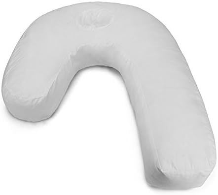 U-Shape PP Cotton White Pillow Side Sleeper Headrest Travel Soft Anti-snoring Cushion
