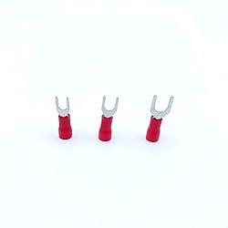 SV1.25-6 100PCS/Pack Red Insulated Spade Terminal
