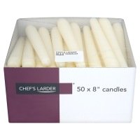 Chef's Larder 8" Ivory Candles x 50