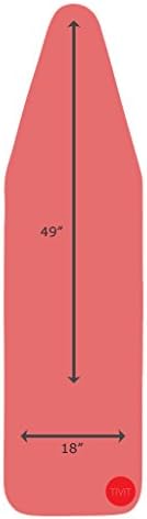 TIVIT Ironing Board Cover With CeramicTek Coating - 49" X 18", 5-Layer Padded, Made In Italy