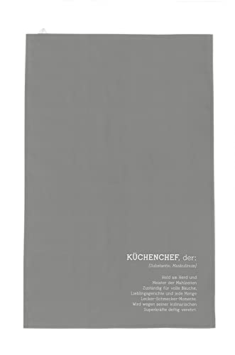 Grafik-Werkstatt Tea Towel | 100% Cotton | Drying Towel Kitchen with Funny Saying | Kitchen Chef