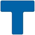 5S Location Marking T-Shaped Dual Corner (Various Sizes Available) Durable Dual Corner Floor Marker by Graphical Warehouse- Vibrant Colors, Rounded Corners (6x6x2", Blue)