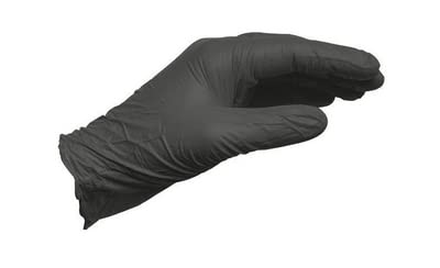 Würth 899470871 Disposable Glove, Nitrile, Black, Powder Free, Size L, 240mm Length, Pack of 100