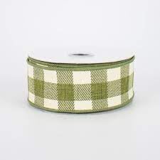 Plaid Check Wired Edge Ribbon - 10 Yards