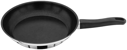 Judge Essentials Medium Non-Stick Frying Pan, 26cm, Stainless Steel, Induction Ready, Dishwasher Safe - 10 Year Guarantee
