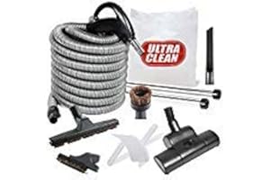 CENTRAL VACUUM CLEANING ACCESSORIES with 35' HOSE and AIR DRIVEN POWER NOZZLE