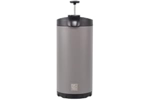 BruTrek Steel Toe 3.0 Travel Coffee Press - Brew 20 fl.oz On The Go - No Spill Lid, Double Wall Vacuum Insulated Stays Hot for Hours, French Press Coffee (Storm Gray)