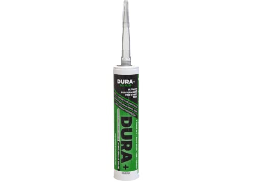 DURA+ All-In-One Hybrid Polymer Adhesive and Sealant: Waterproof, Extreme High Bond Strength, Replaces Silicone, Long-Lasting & Anti-Mould, Superior For Sanitaryware (290ml - Clear)