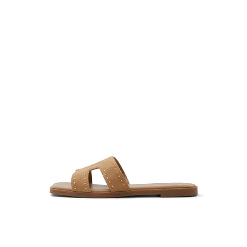 Call It Spring Women's Haylee Flat Sandals, Medium Beige, 9