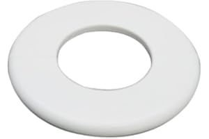 CAcoverVA 1 Pack Wall Split Flange for 2.52 Inch/64mm OD Pipe ABS Escutcheon Plate Self-Adhesive Round Plumbing Cover Plates for Water Pipe Faucet Decoration, White