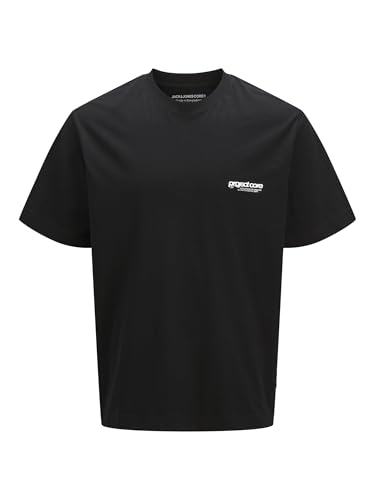 Camiseta Jcounion Back Print SS Crew Noos para Hombre, Negro, L