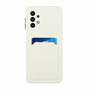 TYWZ Zachte TPU Telefoon Cover voor Samsung Galaxy A32 5G, Ingebouwde Kaarthouder Slim Fit Beschermende Siliconen Bumper…