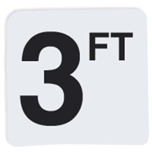 Vinyl Swimming Pool Depth Marker - 3 Ft.