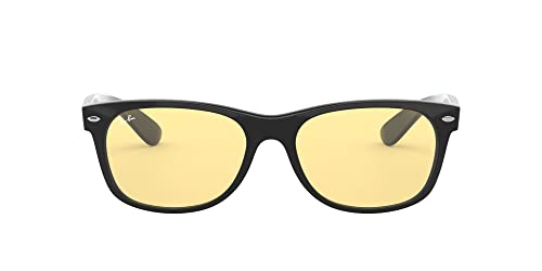 Ray-Ban (レイバン) サングラス 0RB2132F NEW WAYFARER BLACK (ブラック) 日本 55 (FREE サイズ) 601/R6 アジアンフィット ミラーレンズ