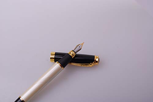 JINHAO Mother Of Pearl Superior Fountain Pen Art Black Cap Push Style Hot Sale