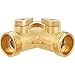 2-way Brass Hose Splitter