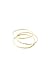 Honeycat Super Skinny Hammered or Smooth Stacking Rings Trio Set in Gold, Rose Gold, or Silver | Minimalist, Delicate Jewelry (Gold - Hammered, 8)