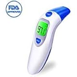 Baby Ear and Forehead Thermometer, OKWINT Digital Medical Infrared Fever Thermometer Professional 4 in 1 Suitable for Baby, Infants, Toddlers, Adults, FDA Approved