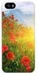 iPhone 5 Case, iPhone 5S Cases - Perfect Fit 3D Hard Case Cover for iPhone 5/5s Red Poppy In Sunlight Ultra Thin Hard Back Case Bumper for iPhone 5/5S