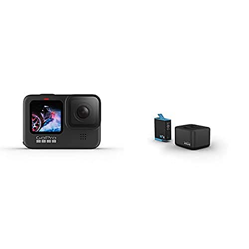 GoPro Hero9 Black Waterproof Action Camera Bundle, Includes Dual