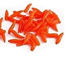 Behr Set: 2 packs (total 80 pieces) of artificial maggots, fluorescent red.