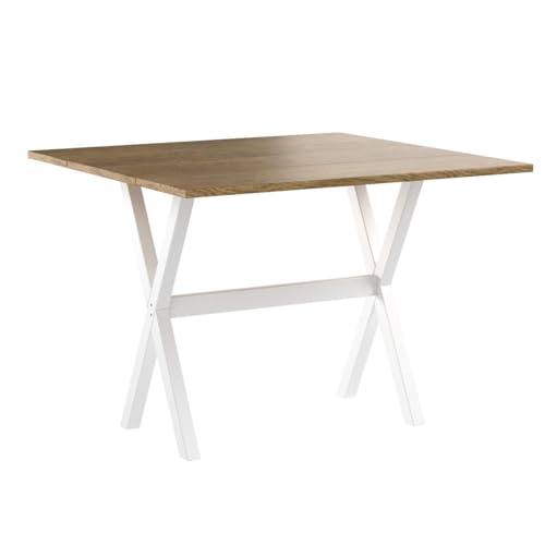 Nathan James Kalos Solid Wood Drop Leaf Folding Kitchen Farmhouse Room or Space Saving Console