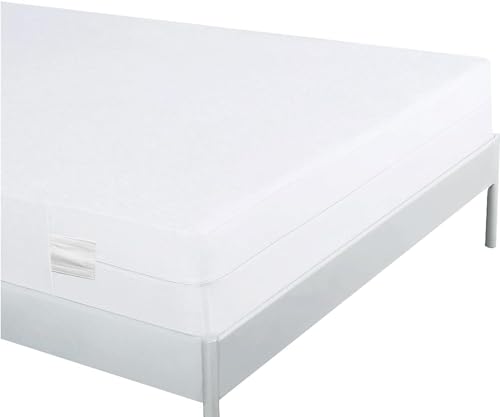 Bedecor Elastic Mattress Cover with Zip, Hypoallergenic, Silent, Cotton Waterproof Mattress Protector 140 x 190 x 16 cm